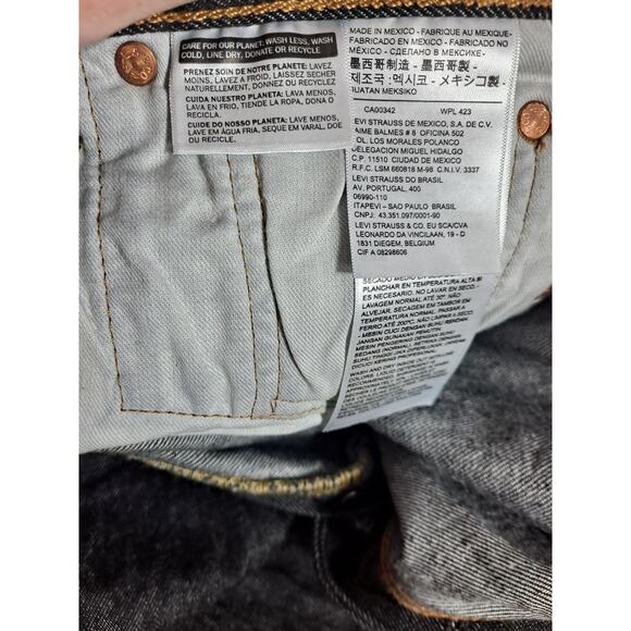 Levi's Men's Black 501 Original Shrink to Fit Straight Leg Jeans Size 38 - Picture 6 of 7